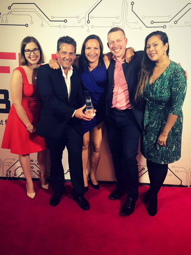 The team with the Financial Advice Innovator of the Year Award.